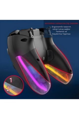 Ps4 Kol Kablosuz Gamepad Oyuncu Kol /çift Titreşim/6 Eksenli Rgb Mod/ps4/switch/pc/androd/Apple Uyumlu iPhone