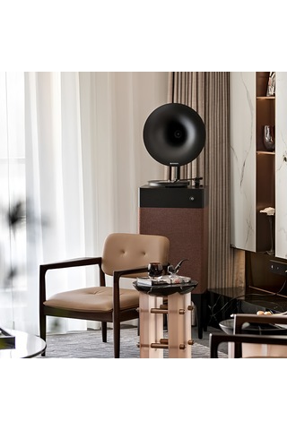 Fennessy İ5 Bluetooth Hoparlörlü 110w Hi-fi Retro Pikap Plakçalar Turntable, Karamel