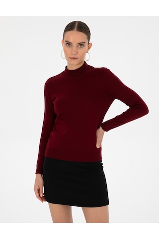 Pierre Cardin Kadın Vişne Kazak /triko 50315768-vr223 Vişne