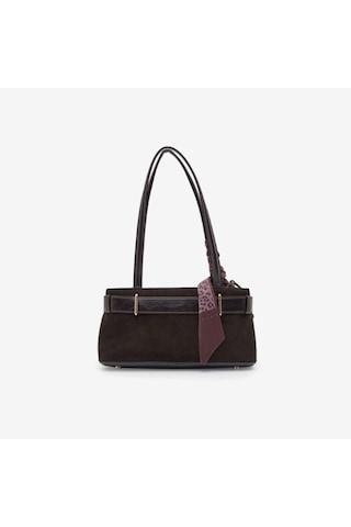 Süet Kahve Omuz Çantası Kadın Sısley Sly 471 Sisley Kahverengi