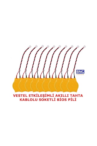 Vestel Uyumlu Faz-1 Akıllı Tahta Kablolu Soketli Bios Pili 10 Adet