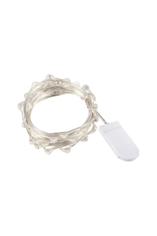 Ximistore9 1 Metre Bakır Tel Led Işık Zinciri 3000k Islak Beyaz 10 Led 2032 Pil Kutusu Noel Dekorasyon Atmosfer Işığı Ip44 Pil Dahil Değil