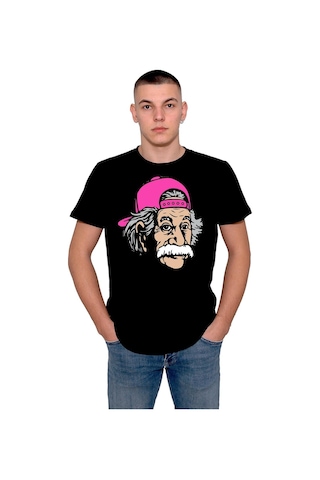 Albert Einstein Hippi Kep Tişört Unisex T-shirt 001
