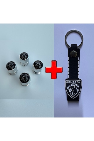 Peugeot 2008 İle Uyumlu Logolu Alüminyum Sibop Kapağı Ve Silikon Anahtarlık