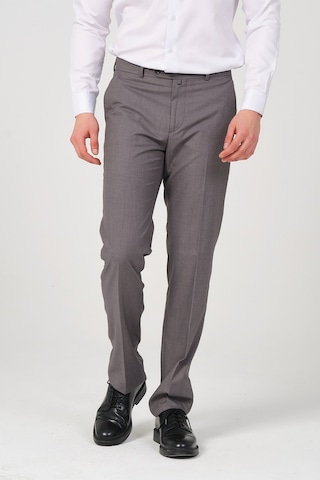 Erkek Regular Fit Kumaş Pantolon Gri Melanj
