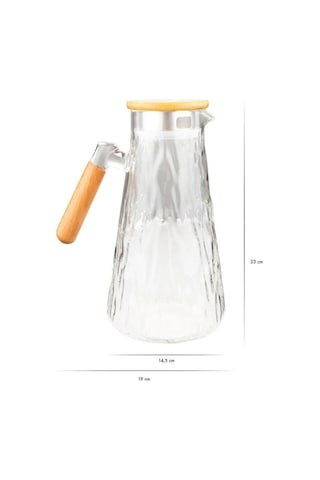 Bambum Buzul - Bambu Kapaklı Cam Sürahi