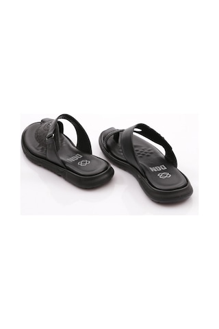 Dgn Hakiki Deri Comfort Rahat Taban Erkek Terlik 806 806-2690-R11294 Siyah