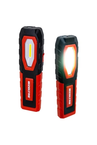İzeltaş Cob Led Şarjlı Orta Boy Çalışma Lambası 400 Lm Kırmızı - Siyah