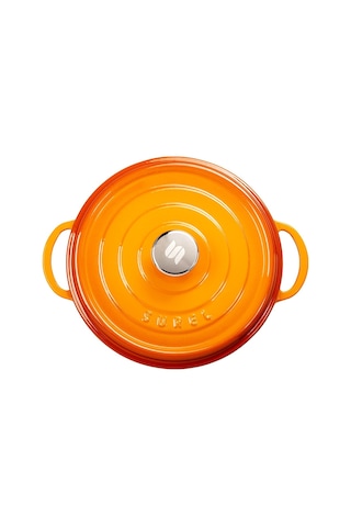 Sürel Turuncu Yuvarlak Sığ Tencere 28 Cm