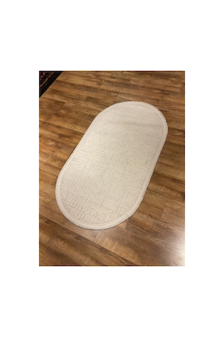 Tuval 1009 Krem Oval Halı