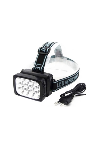 Watton 12 Ledli Güçlü Şarjlı Kafa Lambası Wt-064-6610 Siyah