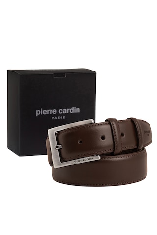 Pierre Cardin Deri Erkek Kemer En 3,5 Cm Pc-2009 Kahverengi