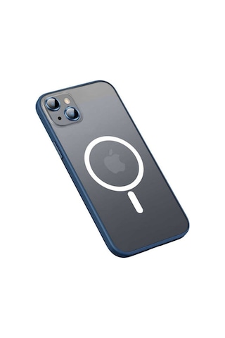 Apple Uyumlu iPhone 13 Kılıf Zore Mokka Wireless Kapak Lacivert