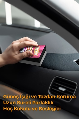 Zolx Torpido Plastik Parlatıcı Bakım Kremi Tüm Araçlar İçin 500ml + Sünger li.