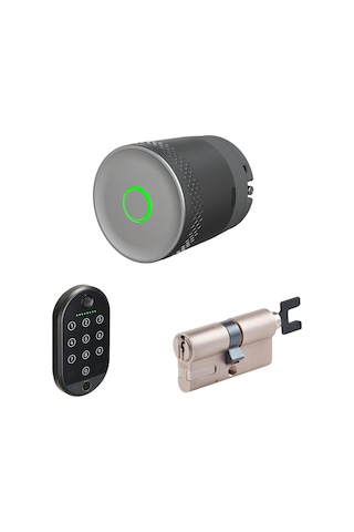Linus L2 Lite Akıllı Kilit Gümüş Ayarlanabilir Silindir Parmak İzi Okuyucu - 3'lü Bundle Seti