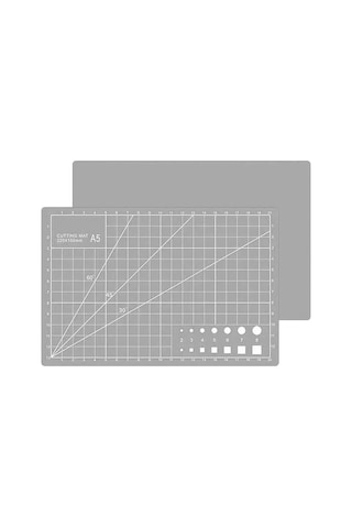A5 Kesme Matı - Cutting Mat - Kesme Altlığı - Kesim Tablası - 22*15cm - Gri