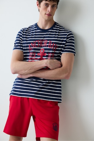 Penti Stripe Anchor Çok Renkli Şortlu Pijama Takımı