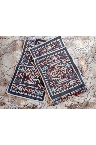 Parlak Dokuma Oto Koltuküstü Kilim Gri