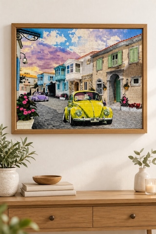 1000 Parça İlk Arabam Puzzle 48 X 68 Cm Yüksek Baskı Kaliteli Eğlenceli Puzzle
