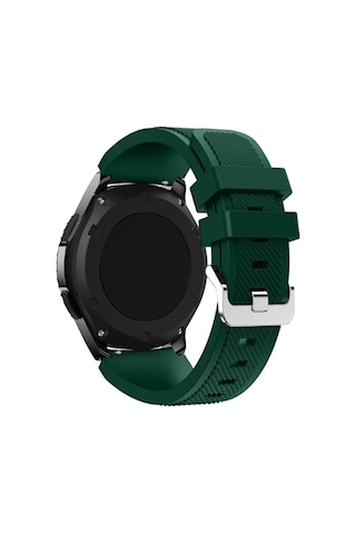 Watch Gt/gt2/gt2 Pro Klasik Çizgi Desenli 22mm Silikon Kordon R2840-askeri Yeşil