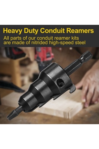 Dancemonkey Dayanıklı Emt Boru Eğeleme Aleti - Hızlı Delme Çözümü 1/2, 3/4, 1 İnç Borular İçin