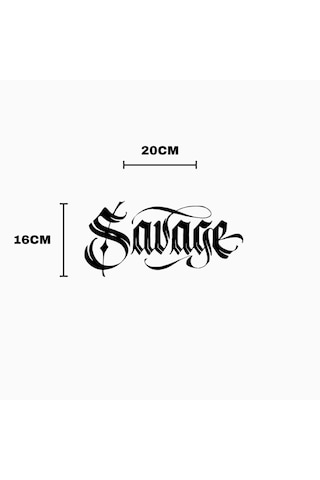 Savage Kask Sticker Motor Kaskı İçin Premium Yazı Sticker Yeşil