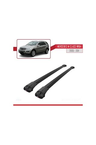 Mercedes Gle W164 2005-2011 Arası İle Uyumlu Ace-1 Ara Atkı Tavan Barı Siyah