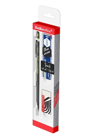 Scrikss Office Track 3'lü Set 0. 7 Mm Yeşil Sırasıyla: Turuncu, Mavi, Gri, Yeşil