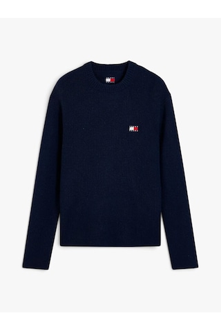 Tommy Hilfiger Tjm Reg Wool Mıx Sweater Erkek Mavi Kazak - Dm0dm23572