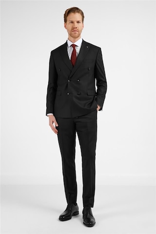 İmza Siyah Kırlangıç Yaka 6 Drop Slim Fit Takım Elbise 1001255172 Siyah