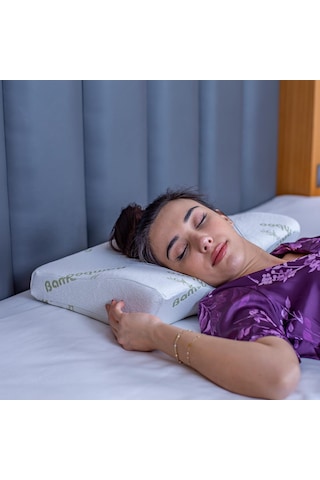 SimpleThePillow Servikal Visco Yastık Boyun Fıtığı Boyun Düzleşmesİ Boyun Ağrısı İçin Ortopedik Boyun Yastığı