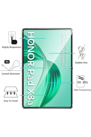 Honor Pad X8a 11 İnç Tablet Uyumlu Ekran Koruyucu Nano Cam Esnek