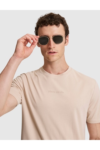 Pierre Cardin Erkek Koyu Bej Tişört 50327872-vr088