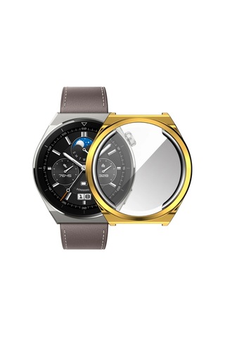 Ally Huaewei Watch Gt 3 Pro 46mm Kılıf 360 Full Koruma Ultra İnce Silikon Kılıf - Hs08379608-4 Siyah