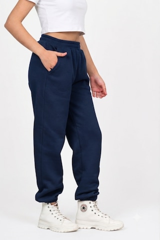 Erdem Kıds Unisex Kız Erkek Çocuk Paçası Lastikli 3 İplik Şardonlu İçi Pamuklu Okul Eşofman Altı Pantolon Lacivert Lacivert