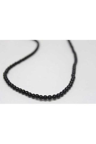 Onix (Oniks) Taşı Parlak Dizi 4mm Gümüş
