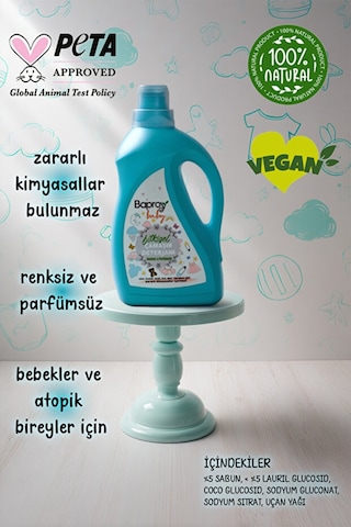 Baproy Bebek Yumuşatıcı + Biberon Temizleyici + Çamaşır Detarjanı