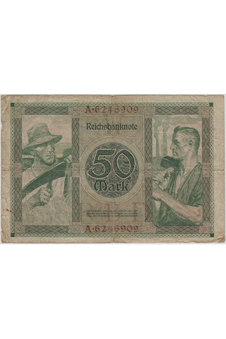 Almanya 50 Mark 1920 Weimar Cumhuriyeti Dönemi. Temiz.
