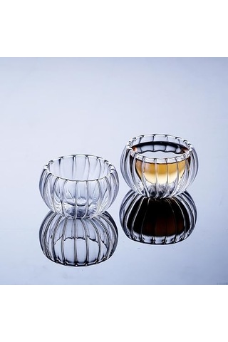 Dekoratif Cam Lokumluk, 8x8 Cm, 6'li Set Diğer