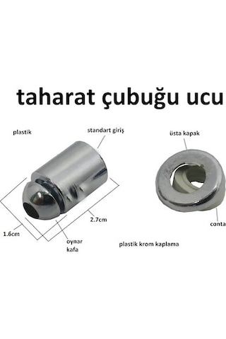 Meriva M55k Üniversal Klozet Taharet Çubuğu Ucu Krom Krom