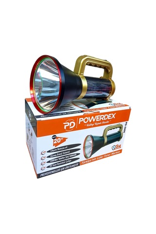 Pd-5800 20w Güneş Enerjili Şarjlı Fener Çok Renkli