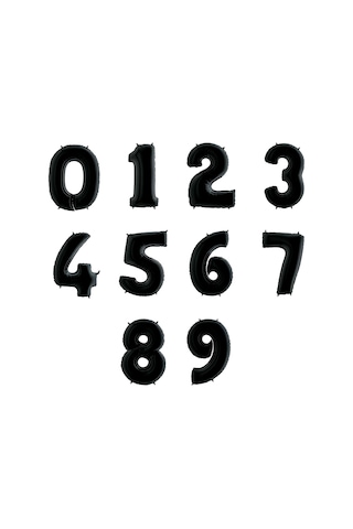 6 Yaş Siyah Folyo Balon 34 Inc 76 Cm Tüm Yaşlar