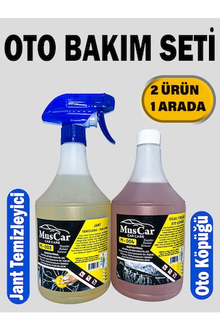 Muscar Oto Bakım Seti Jant Temizleyici+cilalı Fırçasız Oto Köpüğü