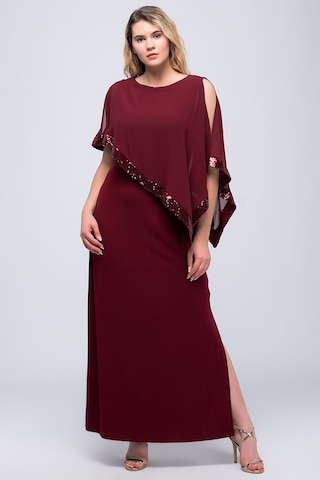 Şans Kadın Bordo Şifon Ve Payet Detaylı Abiye Elbise 65n23491-bordo Bordo