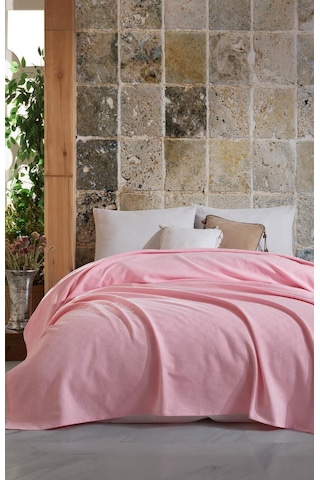 T.concept %100 Pamuk Çift Kişilik 200 x 240 CM Pike Pembe