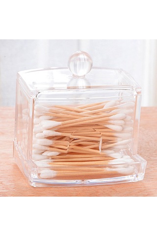 Yaozixa Ps Malzeme Şeffaf Makyaj Gereçleri Kutusu - 90x80x80mm Organize Edici Kutu Tek Adet Şeffaf