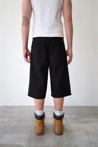 Flaw Baggy Kot Şort-29224 Siyah