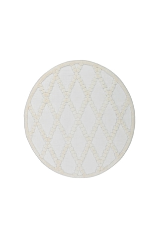 Madu Yumuşak Yuvarlak Krem Halı Çocuk Odası, Oturma Odası, Mutfak Ve Antre Halısı Krem