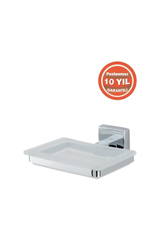 Çelik Banyo Paslanmaz Pirinç Tamay Montajlı Katı Sabunluk Krom