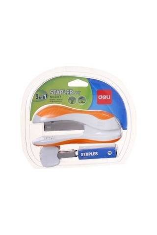 Deli Stapler Set 3`ın1 Zımba Makinesi